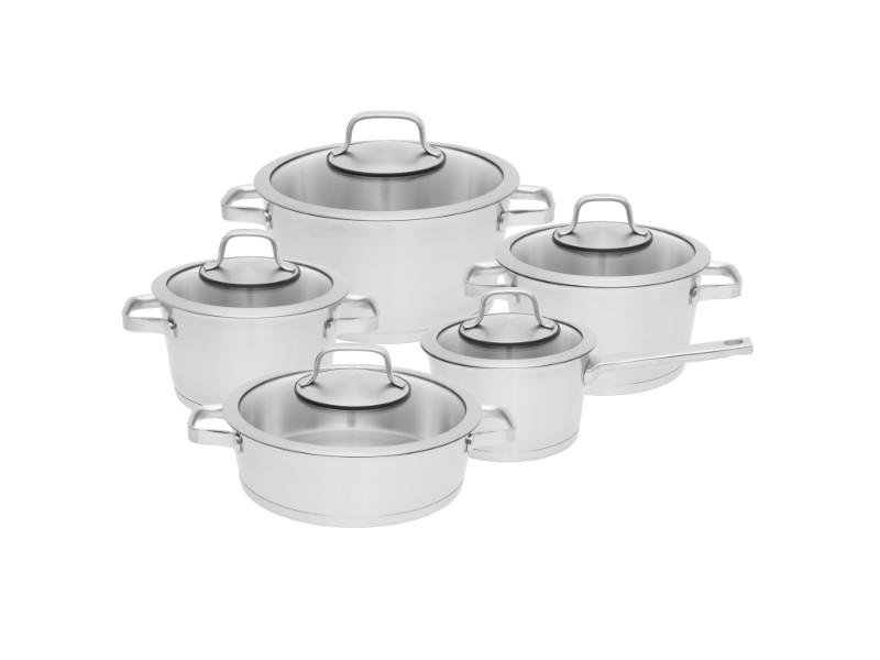 BergHOFF Manhattan 10-Piece 18/10 Stainless Steel Cookware Set - Premium Kitchen Cookware for Induction, Gas & Electric Stoves - Perfect for Home Cooking, Professional Chefs & Restaurant Use