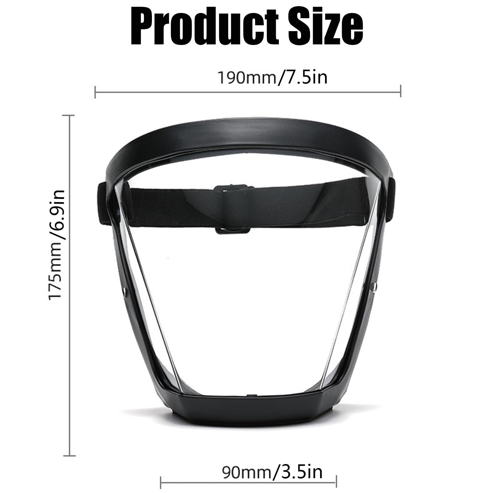 Tooltekt Anti-Dust & Fog-Free Face Shield - Clear Protective Full Face Cover for Safety & Comfort | Ideal for Construction, Healthcare & DIY Projects