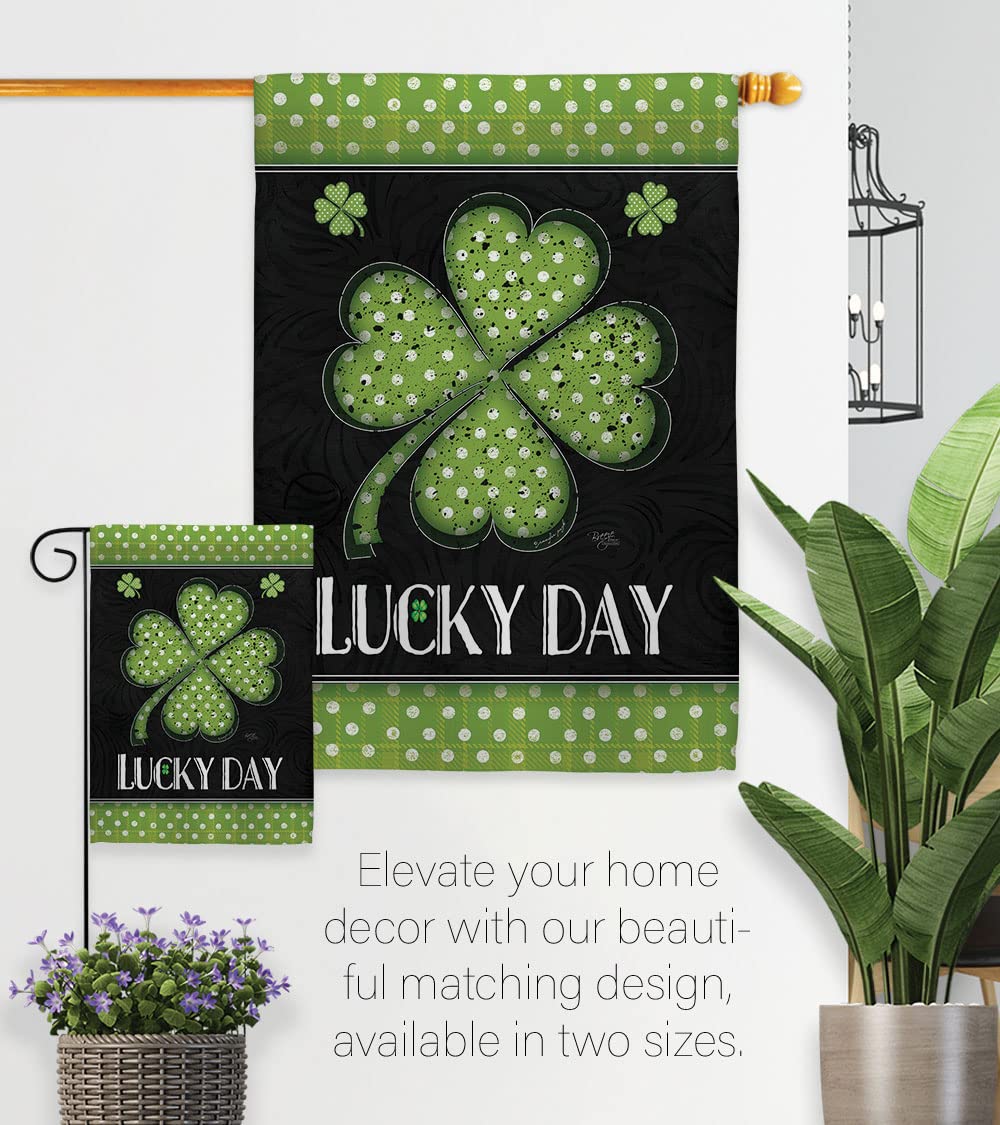 Lucky Clover St Patrick's Garden Flag 13x18.5