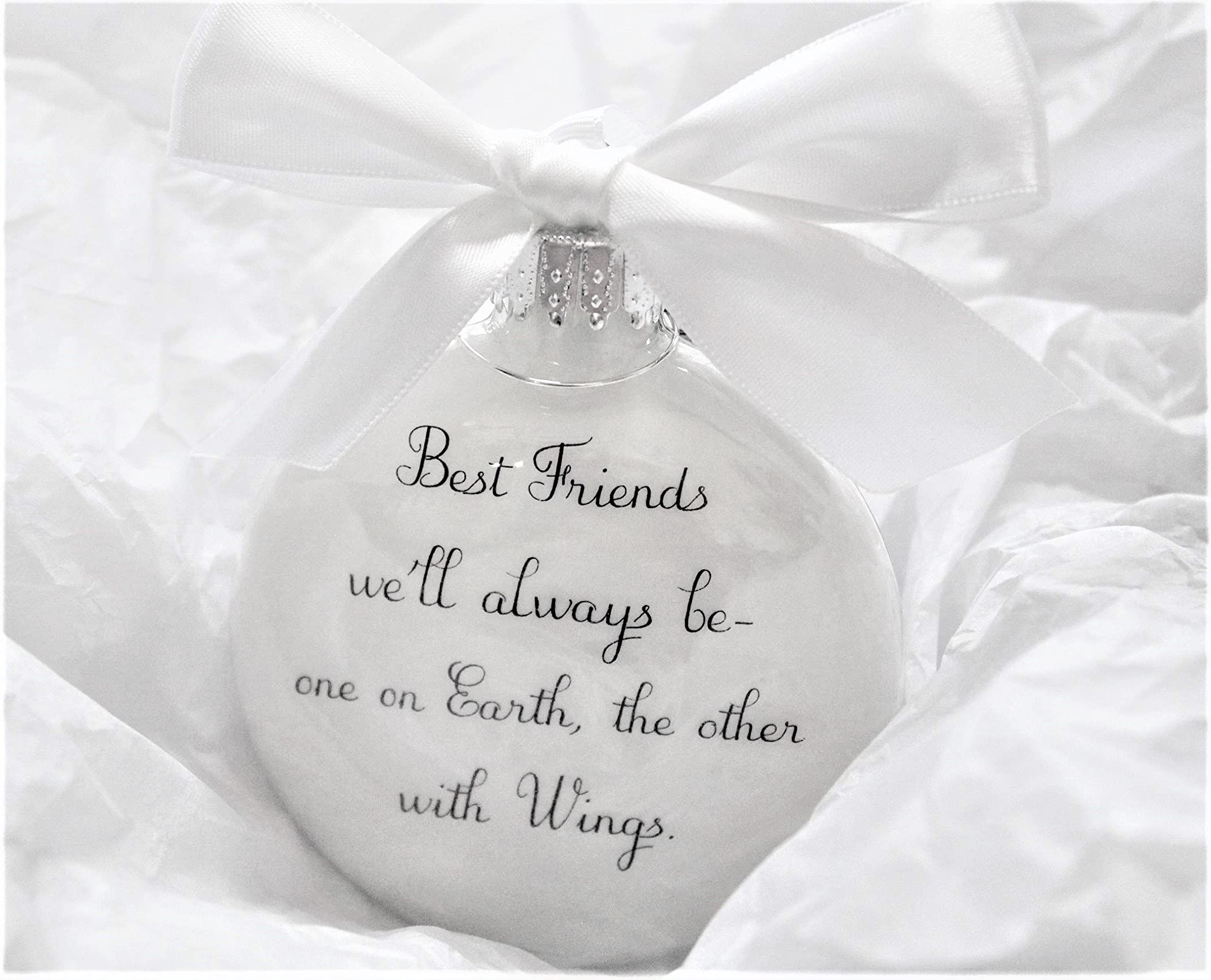 Best Friends Memorial Christmas Ornament - Sympathy Gift for Loss of Loved One | Personalized Keepsake for Grieving, Holiday Tree Decoration, Pet Memorial Gift