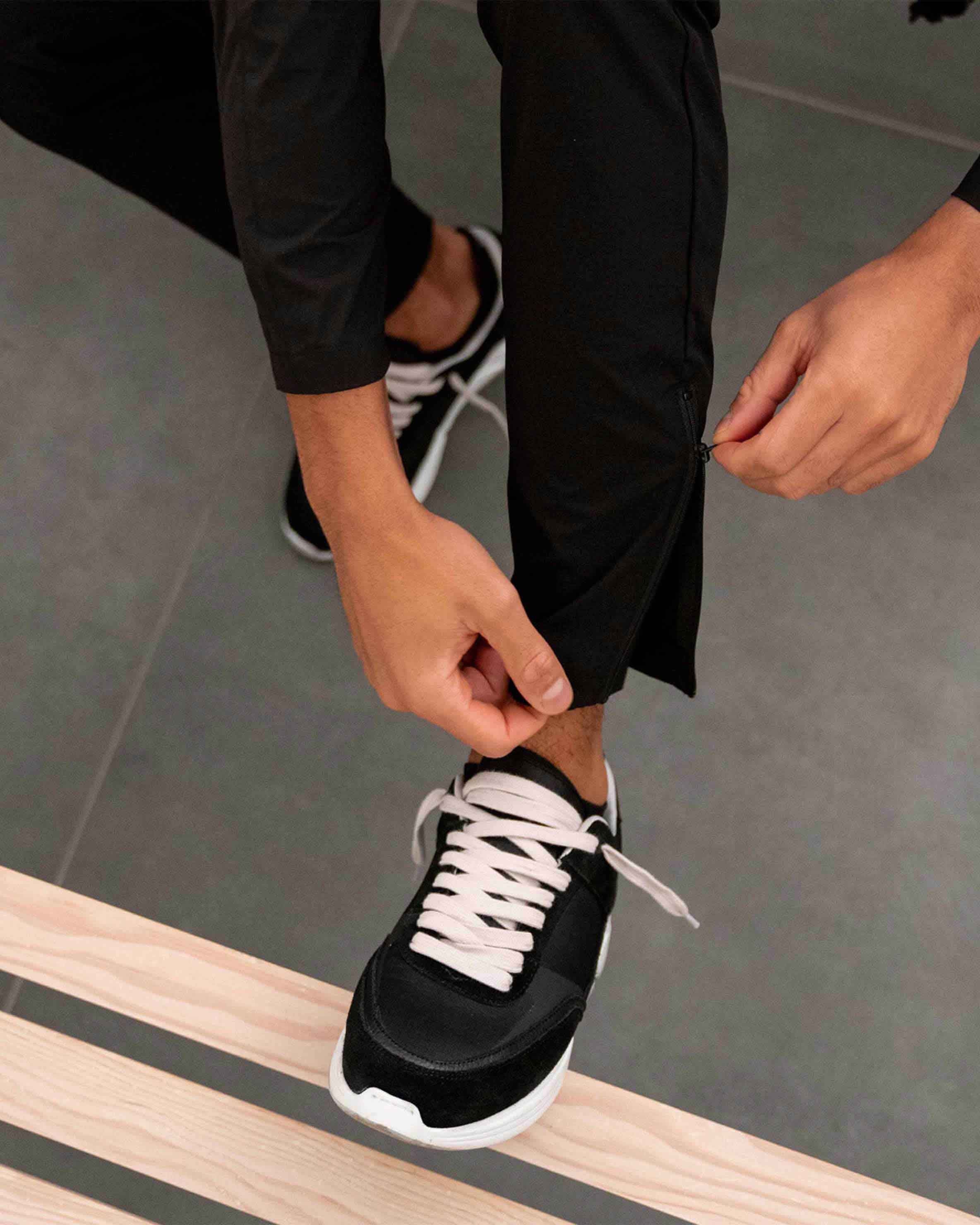 247 Zip Pant - Black - Comfortable & Stylish Jogger Pants for Men & Women - Perfect for Workout, Running, Travel & Casual Wear