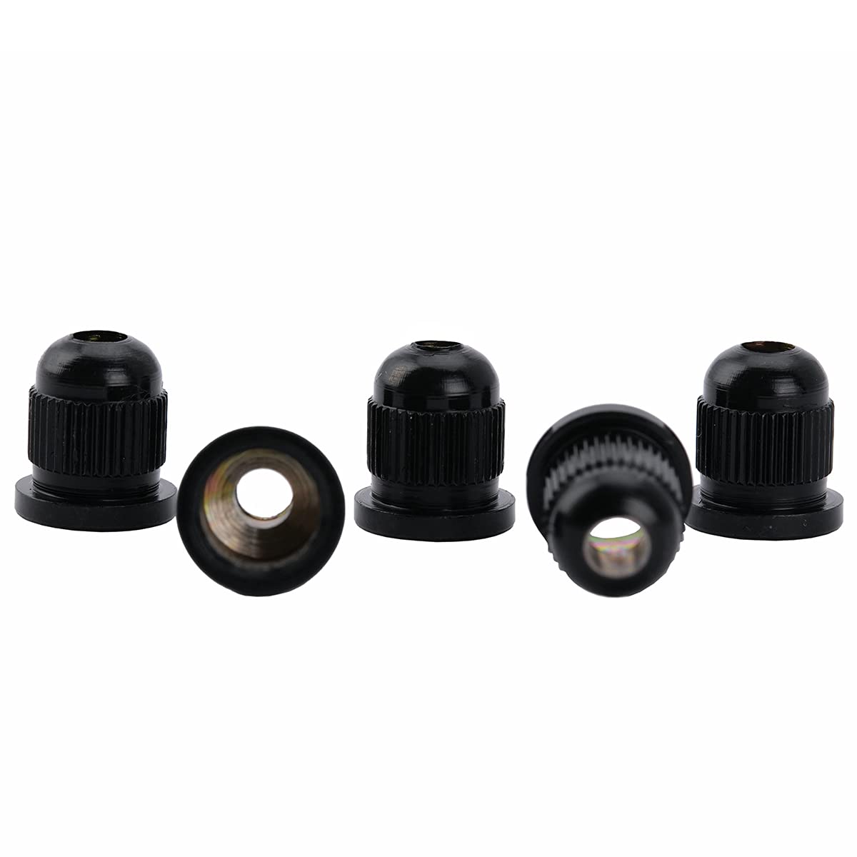 Musiclily Pro 13.2mm Steel Bass String Ferrules - String Through Body Replacement Parts for 4/5 String Electric Bass Guitar - Black (Set of 5) - Perfect for DIY Bass Guitar Repair & Upgrade