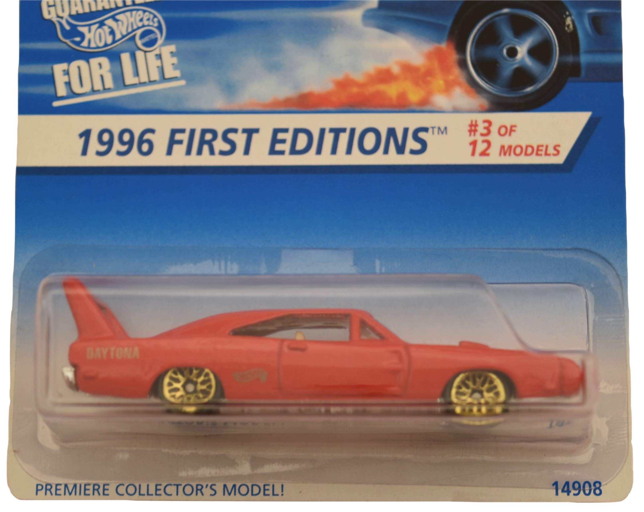 Hot Wheels 1970 Dodge Charger Daytona Die-Cast Car with Gold Wire Wheels - Red Collectible Toy Car for Kids & Adults - Perfect for Play, Display & Racing Collections