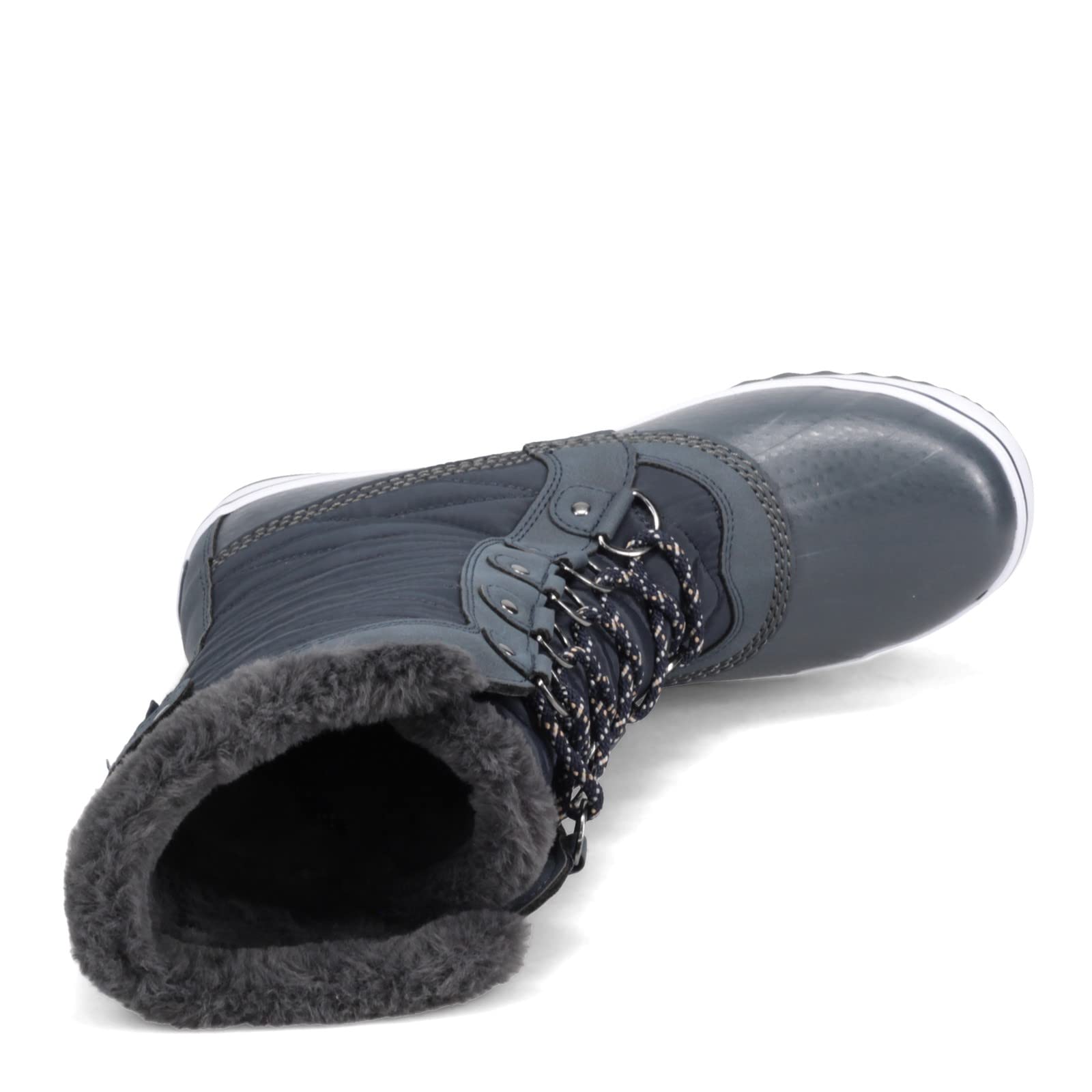 JBU by Jambu Women's Waterproof Winter Boots - Slip Resistant, Insulated Cold Weather Shoes for Snow & Rain, Comfortable Ankle Booties, Blue, Size 8.5 | Perfect for Hiking, Walking Dog & Outdoor Activities