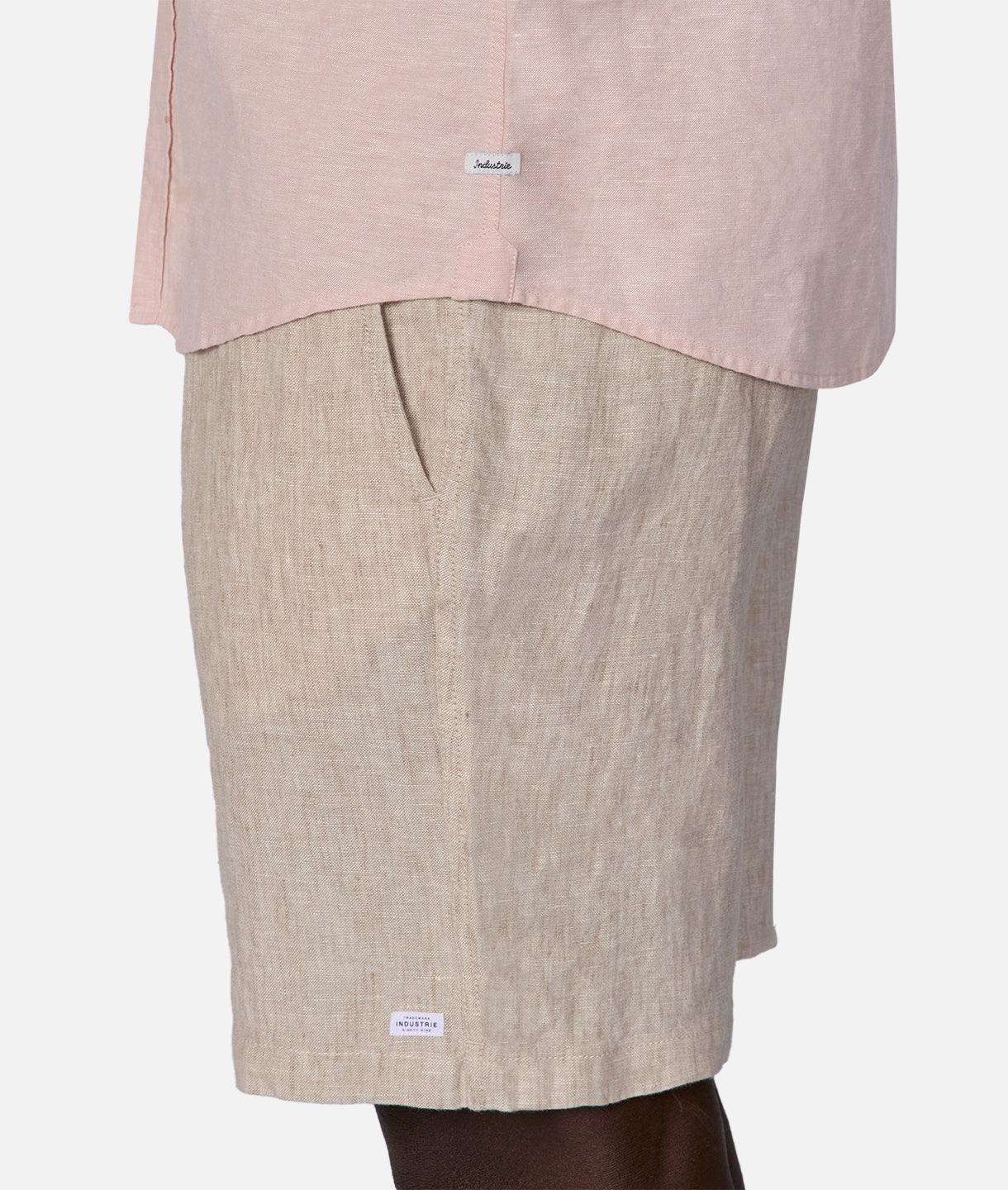 The Tennyson Linen Blend Short Sleeve Shirt in Light Pink | Breathable Summer Casual Top for Men | Perfect for Beach Outings & Weekend Brunch
