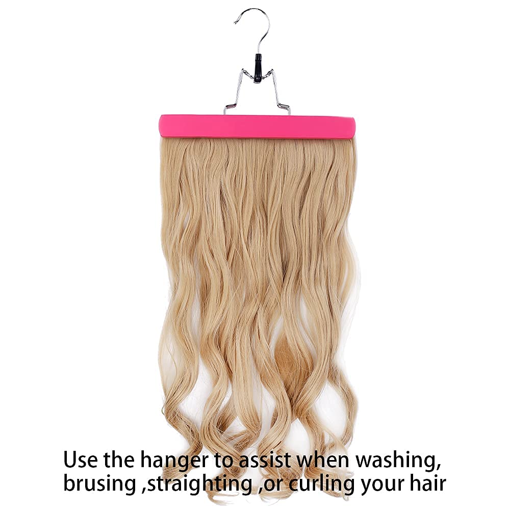 10pcs Wig Storage Bags with Wooden Hangers - Dustproof Hair Extensions Organizer for Beauty Salon, Travel & Daily Use (Rose Red) - Perfect for Wig Protection, Salon Storage & On-the-Go Stylists