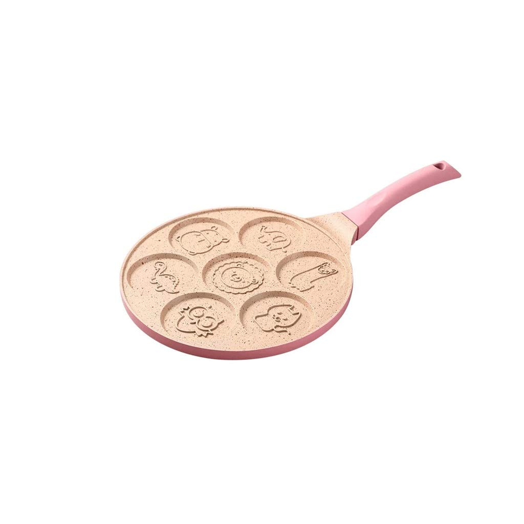 KMTCG Pink Non-Stick Wok - Cute & Durable Carbon Steel Frying Pan for Even Heat Distribution | Perfect for Frying Eggs, Dumplings & Stir-Fry | Energy Efficient Kitchen Cookware for Home Chefs