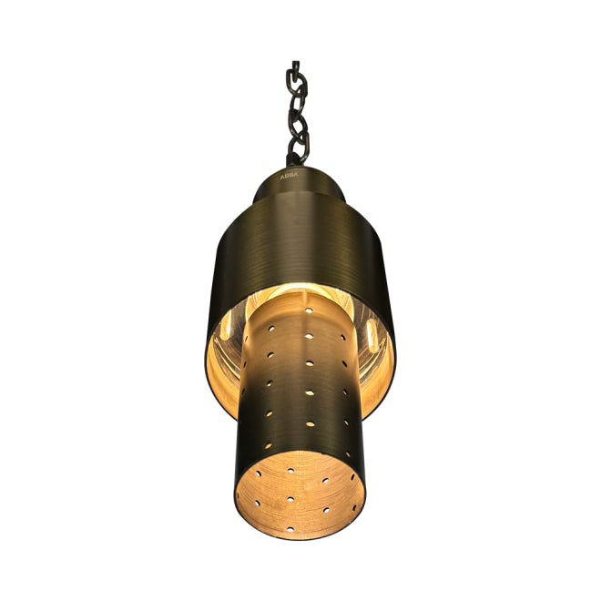 HLB02 12V LED Low Voltage Brass Cylinder Pendant Light - 4x/8x/12x Package Options - 5W 3000K Warm White Bulb - Perfect for Kitchen Island, Dining Room, and Bar Lighting