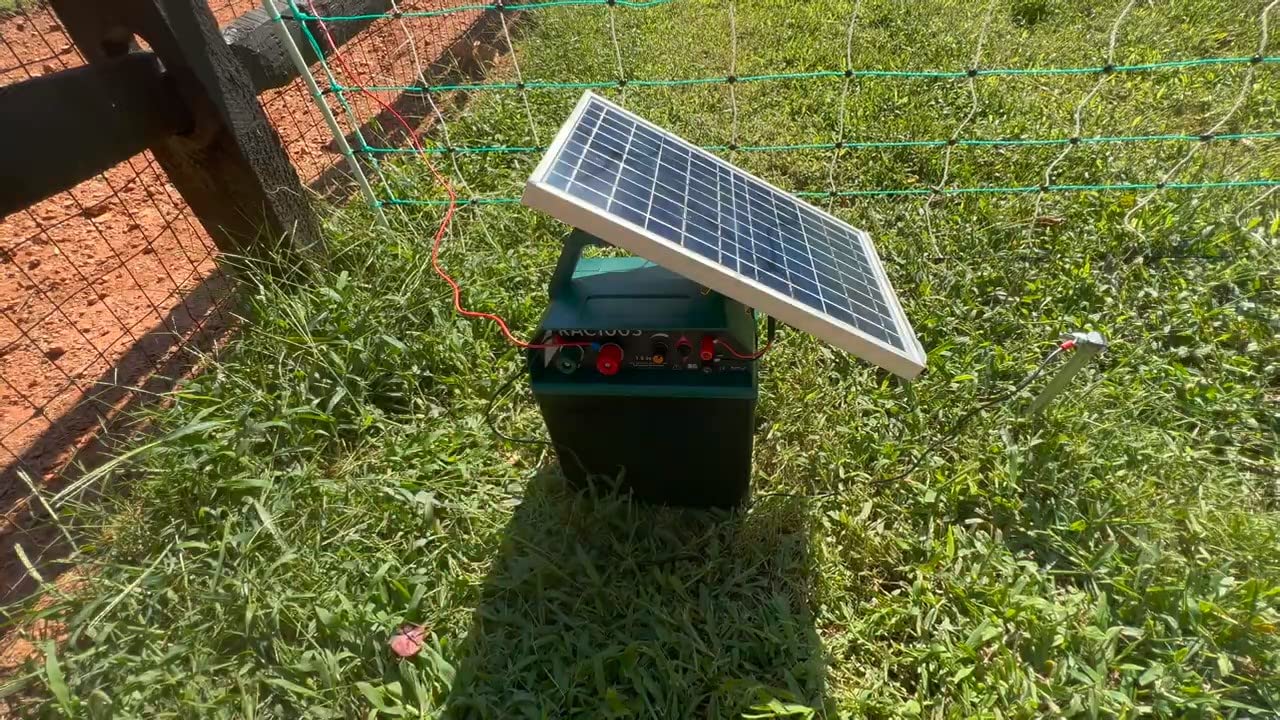 RentACoop Solar Electric Fence Energizer (RAC100S - 1.0 Joule) - Solar Powered Electric Fence Charger with Battery for Poultry, Chickens, Gardens, Goats & Livestock Protection - Ideal for Farm, Backyard & Pasture Security