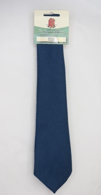 House of Edgar Men's Wool Tie in Muted Blue - Classic Business & Formal Wear Accessory for Office & Special Occasions