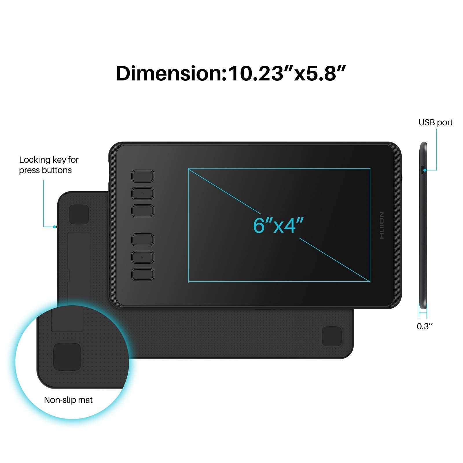 HUION Kamvas Pro 16 2.5K Drawing Tablet with Screen & Stylus - HUION Inspiroy H640P Graphics Pen Tablet for Digital Art, Animation, Design - Perfect for Artists, Illustrators & Graphic Designers (Home Studio & Office Use)