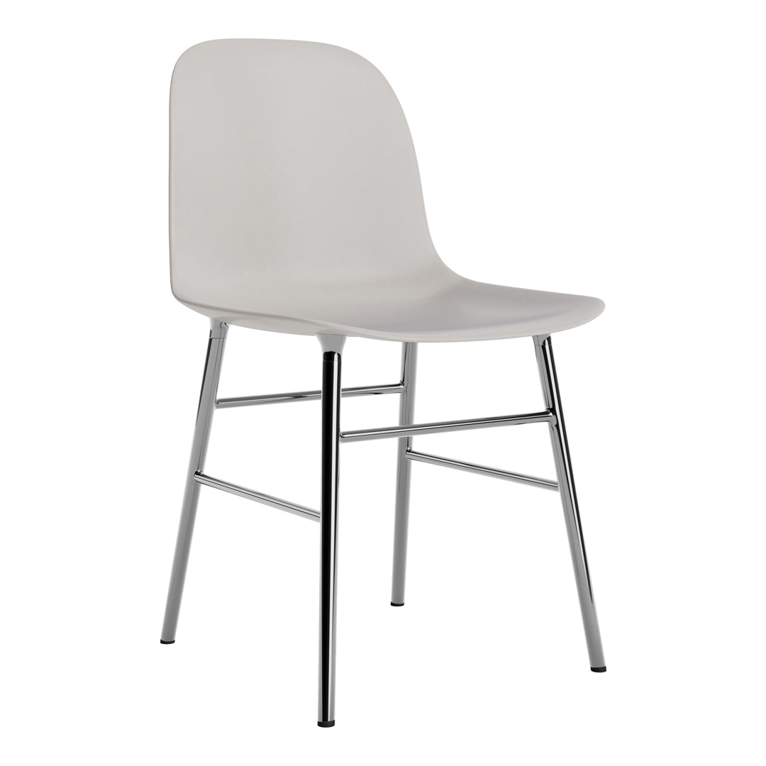 Modern Form Chair with Sturdy Metal Legs - Ergonomic Design for Home, Office & Dining Room Comfort