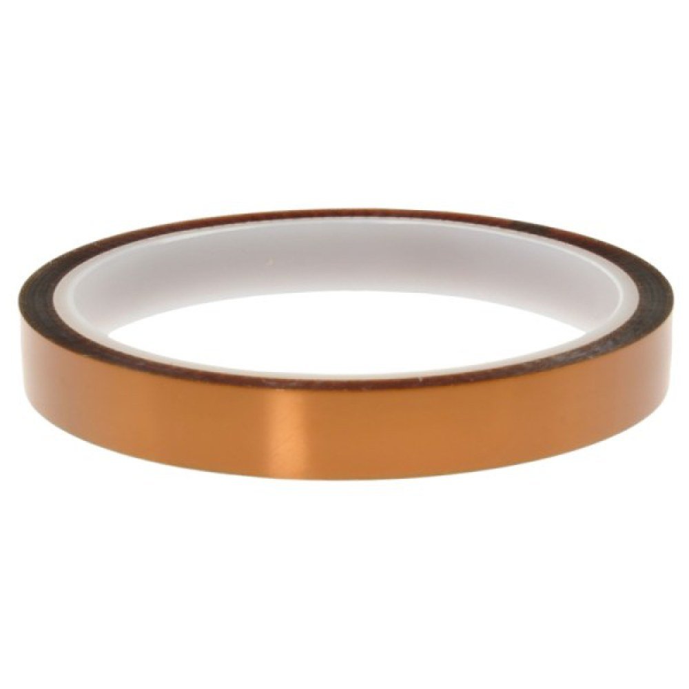 High-Temperature Kapton Tape 12mm Wide - Heat Resistant Polyimide Film Adhesive for Electronics, 3D Printing & DIY Projects - Includes Glue Card for Easy Application