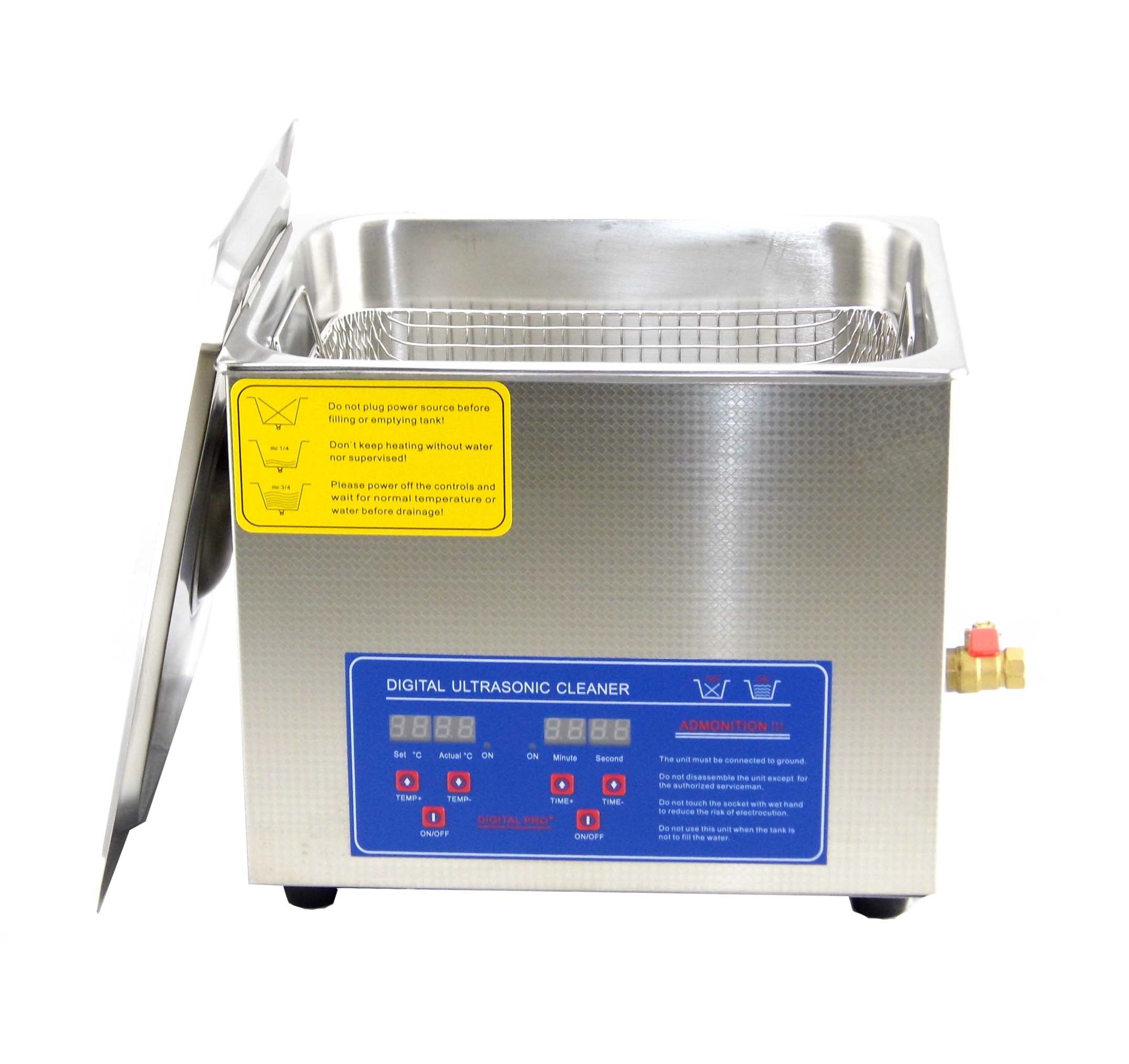 Genesis Ultrasonic Digital Cleaner 10L 110V/220V - Professional Jewelry, Eyeglasses & Small Parts Cleaning - Home & Commercial Use