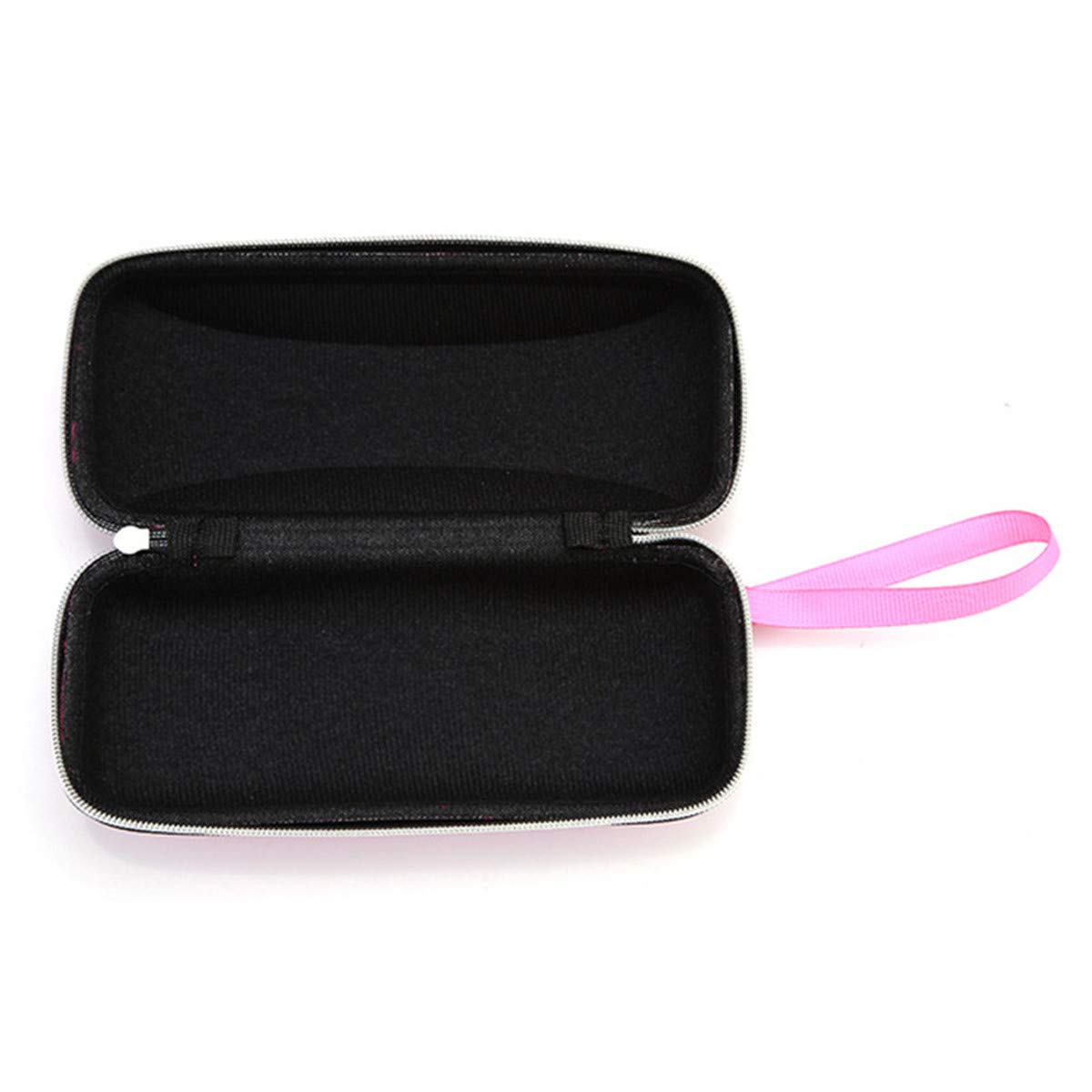 Solid Color Sunglasses Case with Zipper & Lanyard - Hard Protective Eyeglass Storage Box for Travel, Sports, and Everyday Use