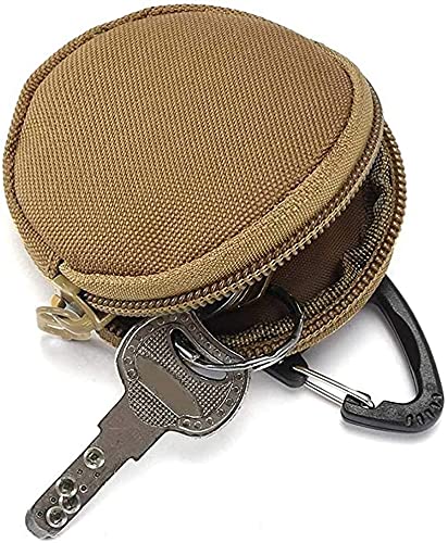 VIIDOO Tactical EDC Pouch - Small Round Coin Purse, Keychain Holder & Mask Storage - Durable Military-Grade Accessory for Outdoor Gear, Survival Kits & Everyday Carry Essentials - Perfect for Hiking, Camping & Travel Organization