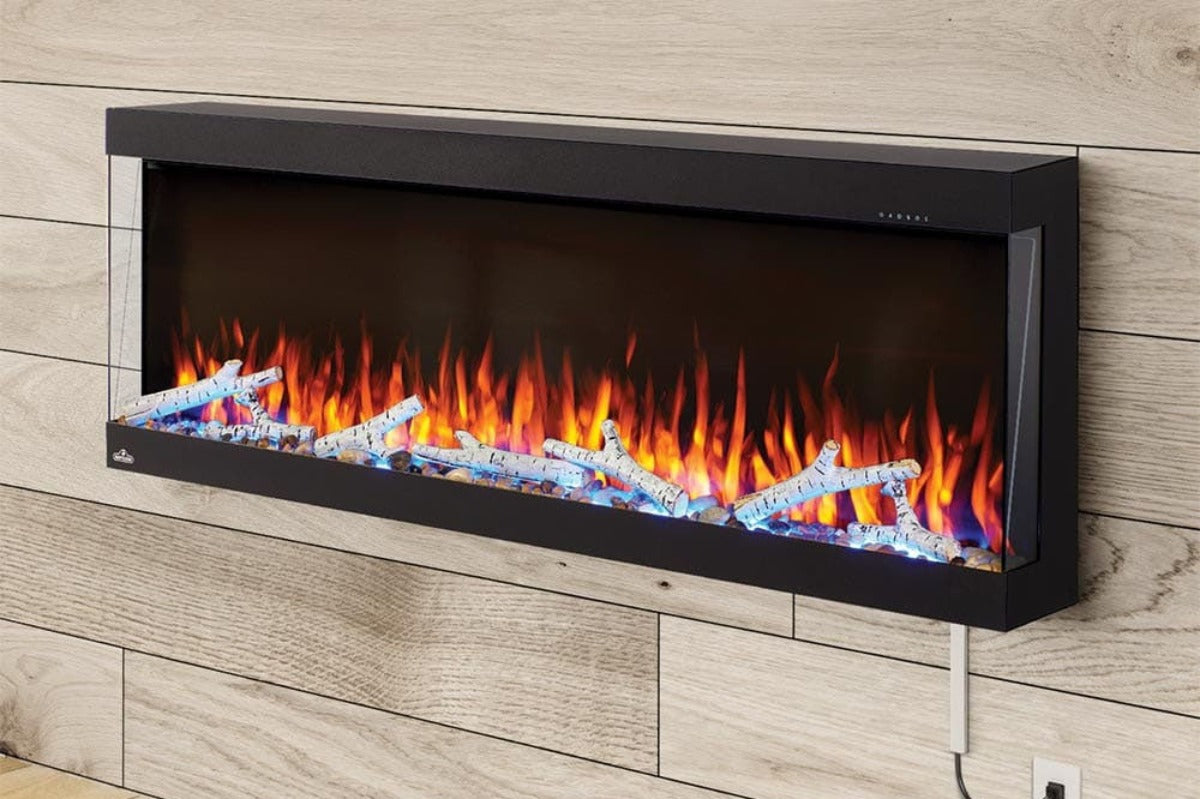 Napoleon Trivista Pictura 60-Inch 3-Sided Wall Mount Electric Fireplace - Modern Heating Solution for Living Room, Bedroom & Office - Energy Efficient & Realistic Flame Effect