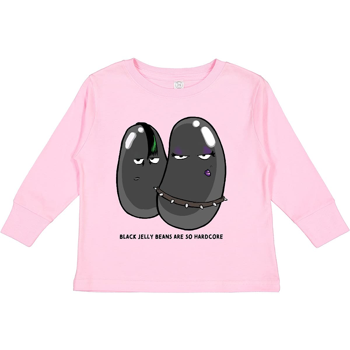 Easter Black Jelly Beans Hardcore Toddler Long Sleeve T-Shirt - Cute Holiday Outfit for Boys & Girls - Perfect for Easter Celebrations, Family Photos & Spring Playdates