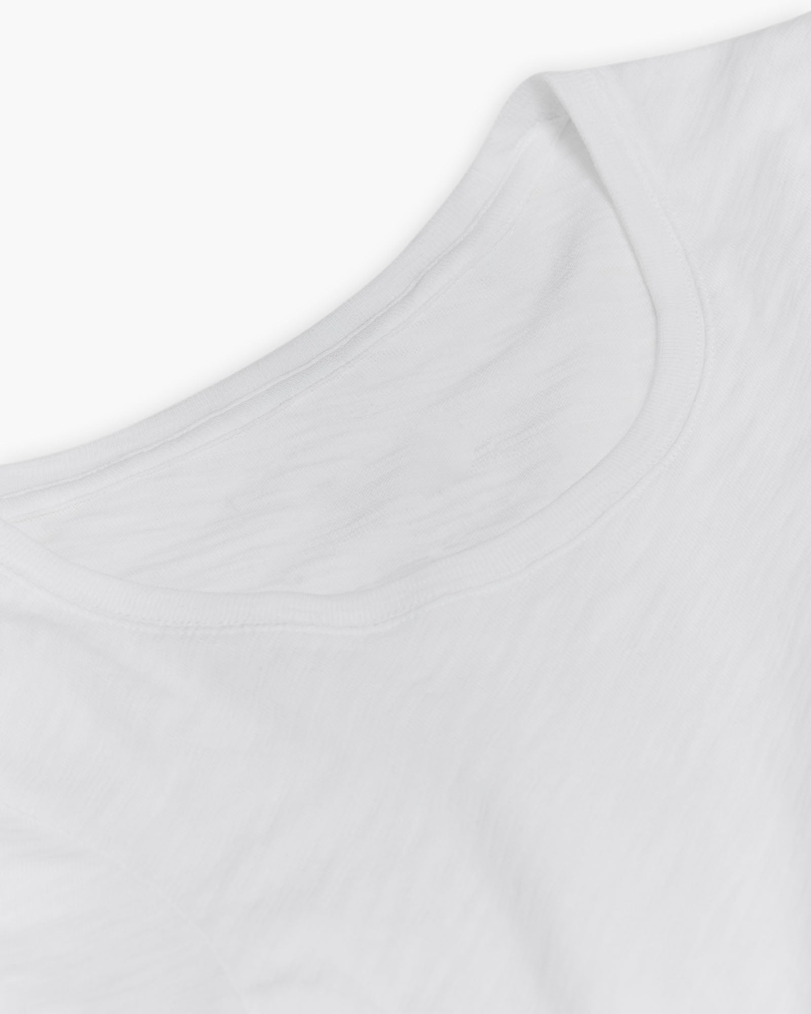 Slub Jersey Long Sleeve Destroyed Wash Tee - Distressed White Cotton T-Shirt for Men | Casual Streetwear & Layering Essential