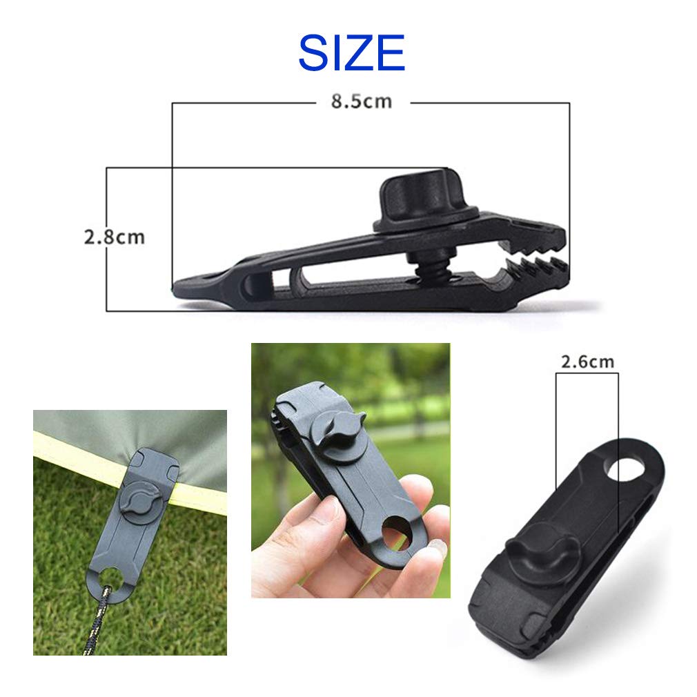 Heavy Duty Tarp Clips for Camping, Canopy & Car Covers - Outdoor Fasteners