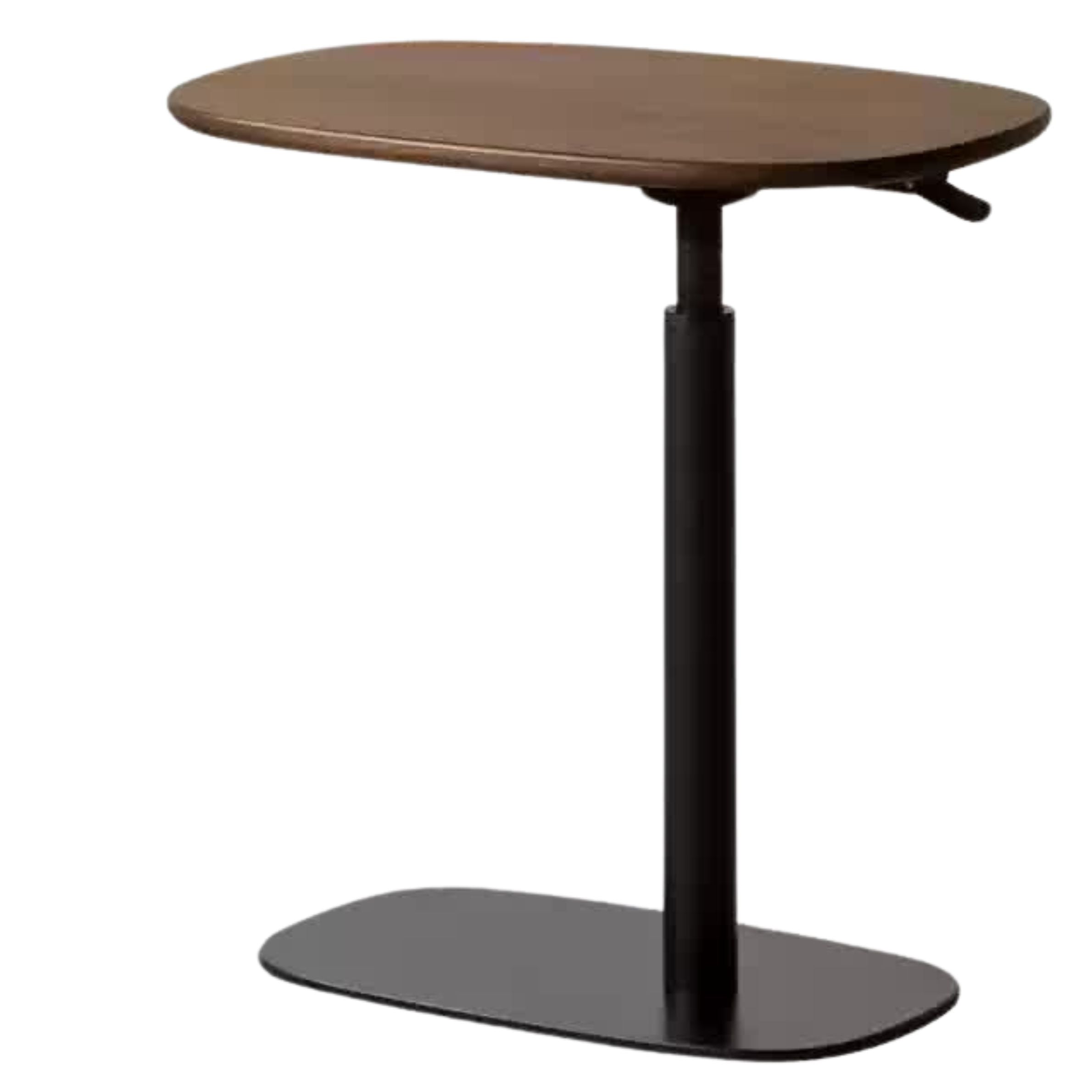 Premium Solid Oak & Black Walnut Lift-Top Side Table - Rustic Wooden Coffee Table with Storage for Living Room, Bedroom, or Office Use