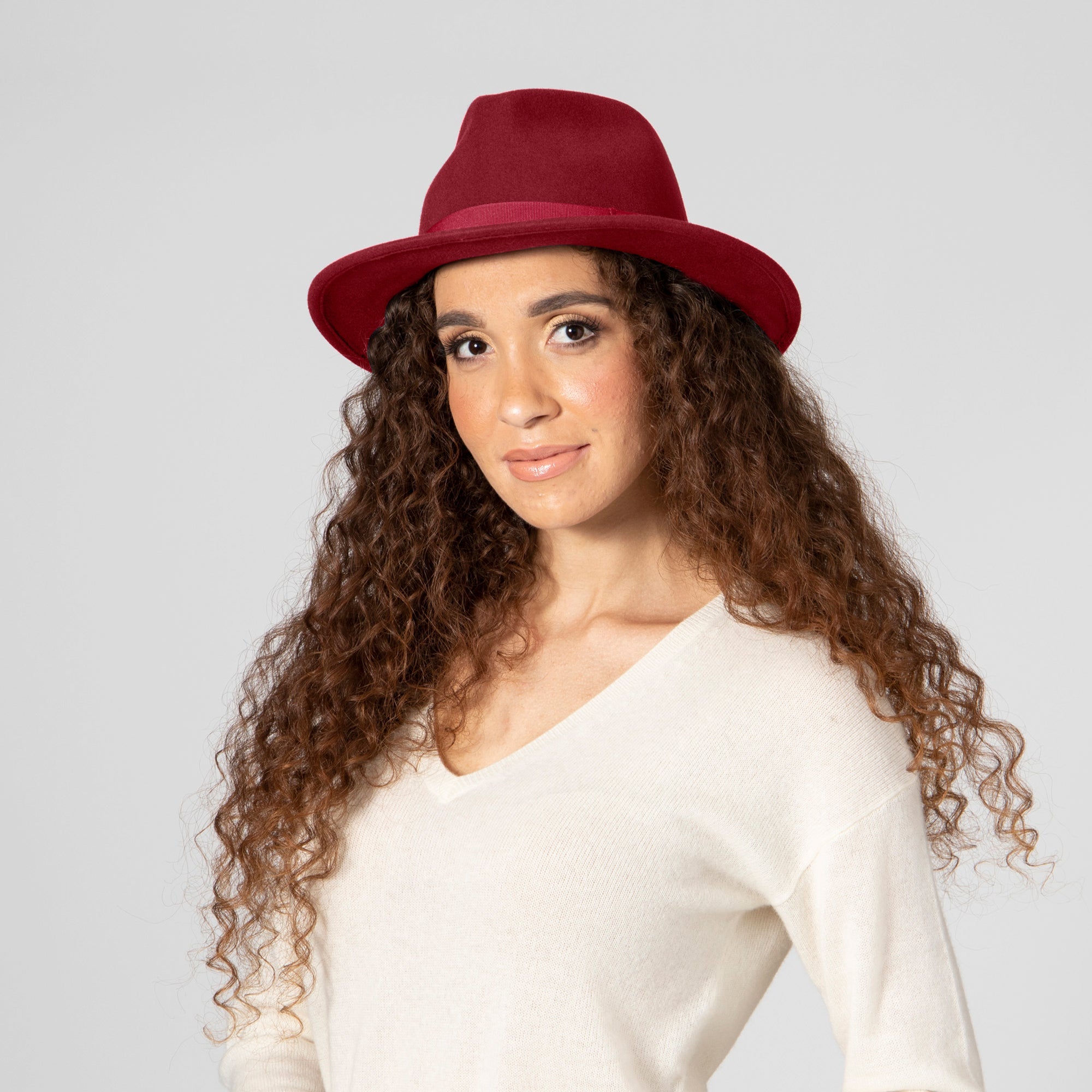 Myra Women's Fedora Hat with Bow - Stylish Wide Brim Sun Hat for Outdoor, Beach, and Summer Fashion
