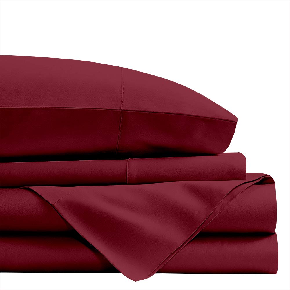 Premium 5-Piece Split Queen Bed Sheet Set - 100% Cotton 500 Thread Count Luxury Sheets with 15