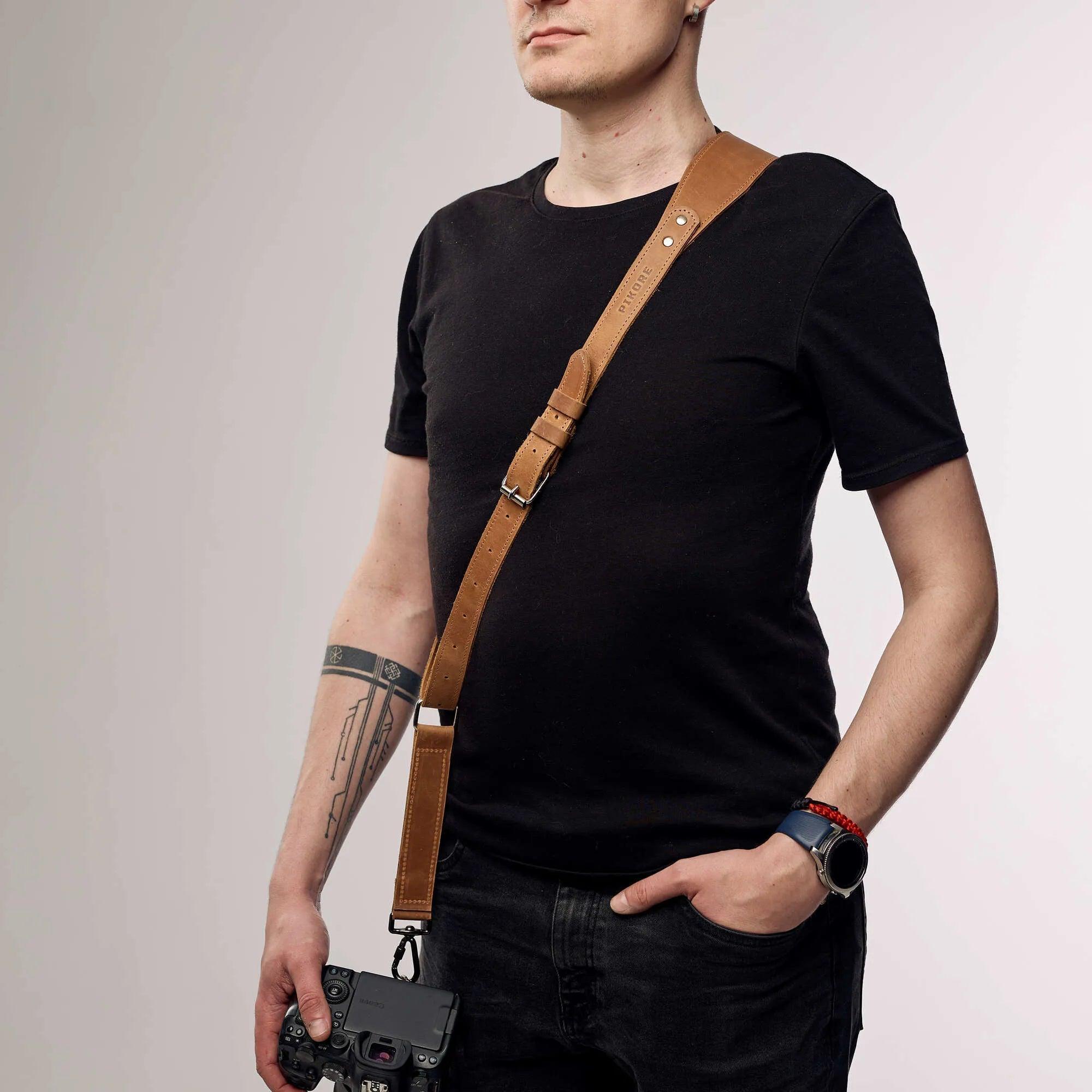Best Camera Shoulder Strap - Adjustable & Comfortable DSLR/SLR/Mirrorless Camera Neck Strap for Photographers - Perfect for Travel, Hiking, and Outdoor Photography