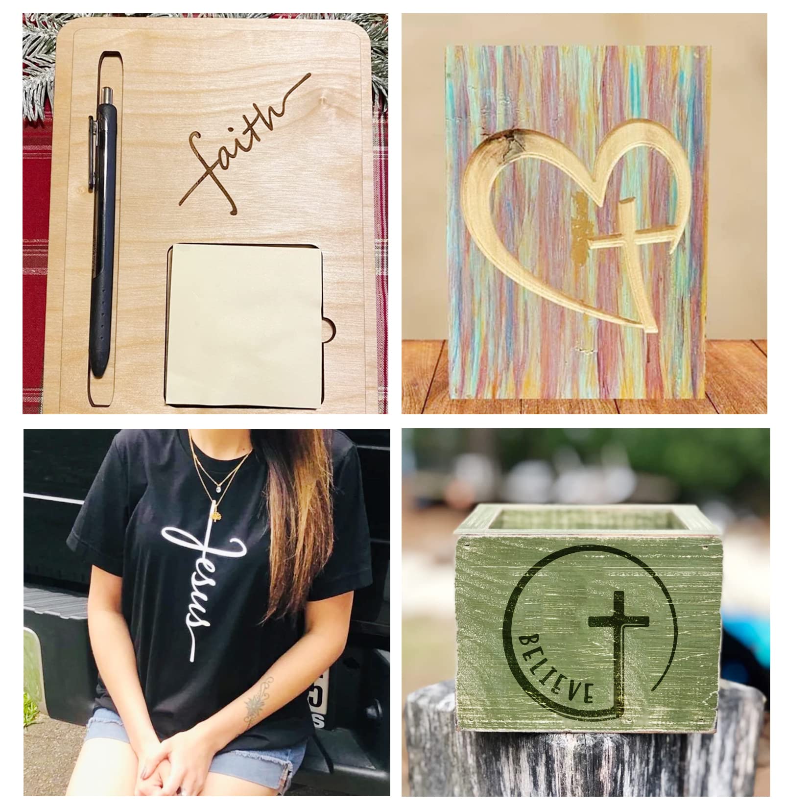 Christian Wood Stencils - Bible Verse & Faith Décor for Farmhouse Signs