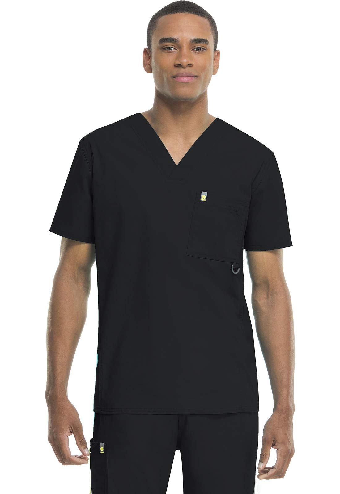 Code Happy Bliss with Certainty Men's V-Neck Scrub Top 16600A - Comfortable Medical Uniform for Doctors & Nurses