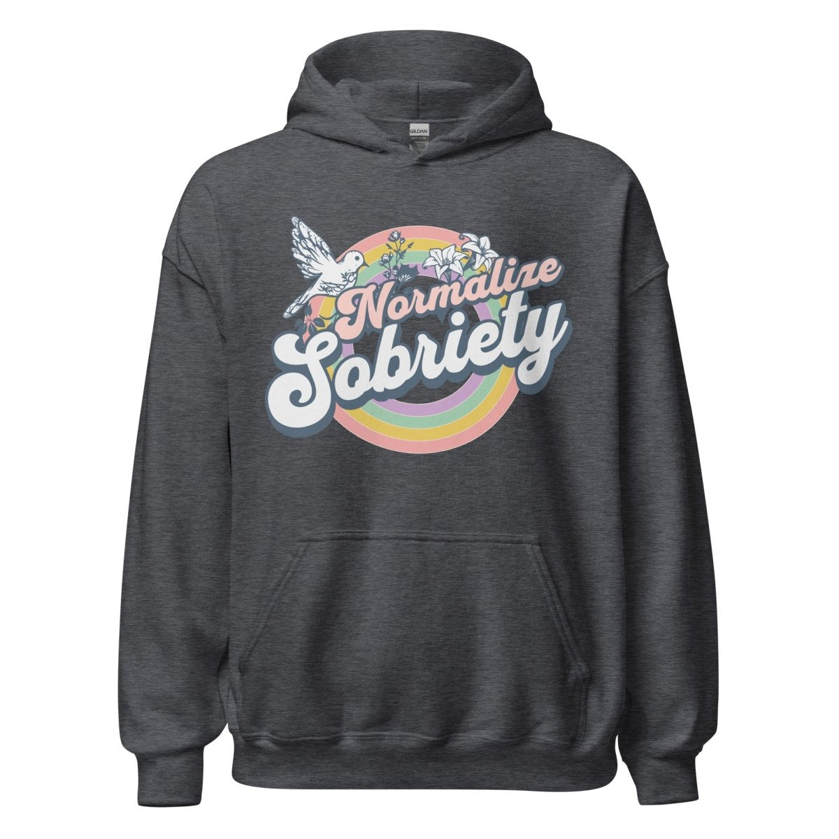 Normalize Sobriety Unisex Hoodie - Comfortable & Stylish Sober Living Apparel for Men & Women - Perfect for Recovery Meetings, Casual Wear & Everyday Outfits
