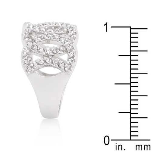 Elegant Cubic Zirconia Circle Ring for Women - Sterling Silver Fashion Jewelry Gift for Anniversary, Birthday & Special Occasions