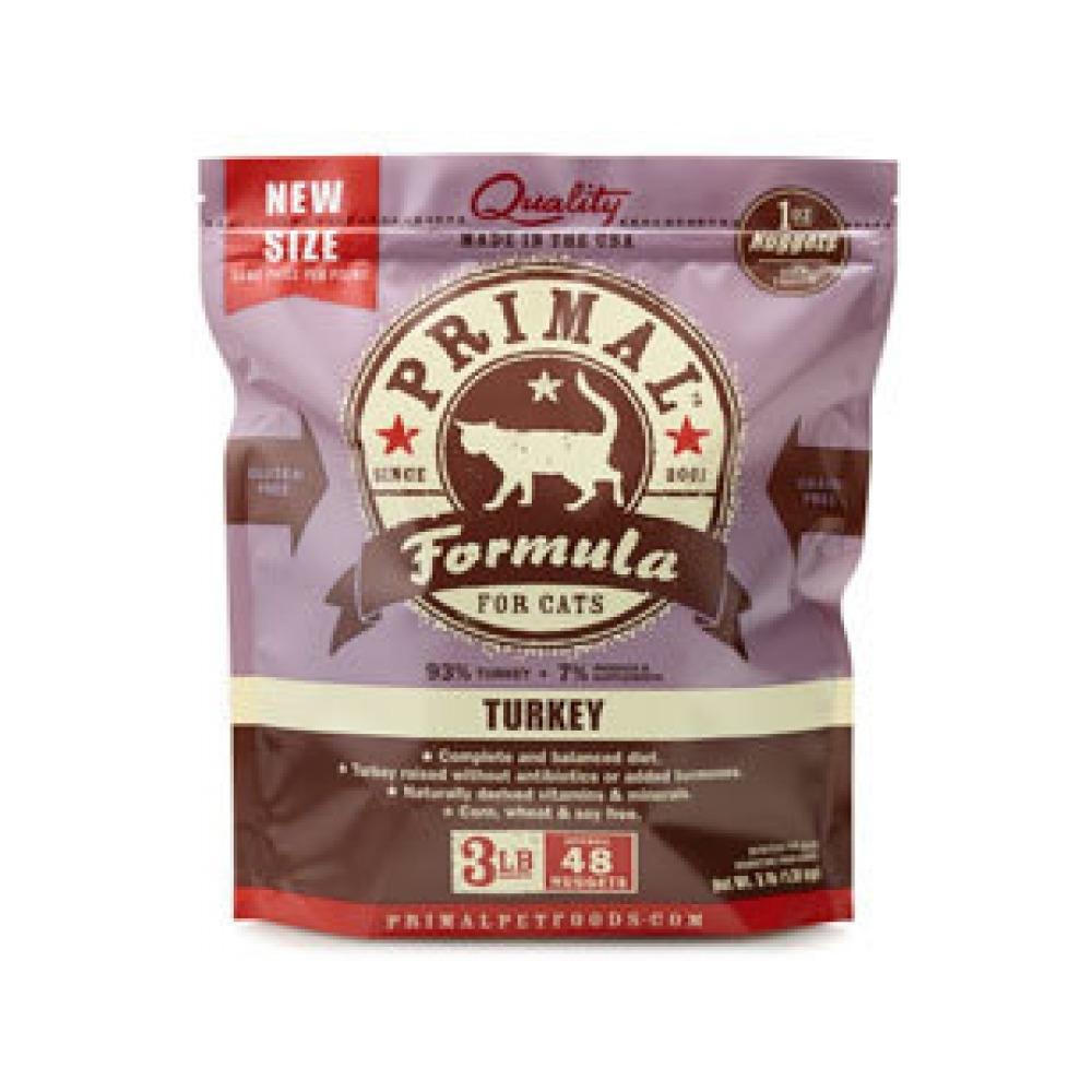 Premium Frozen Turkey Cat Food - Grain-Free, High-Protein Natural Recipe for Adult & Senior Cats - Perfect for Mealtime, Training & Special Treats