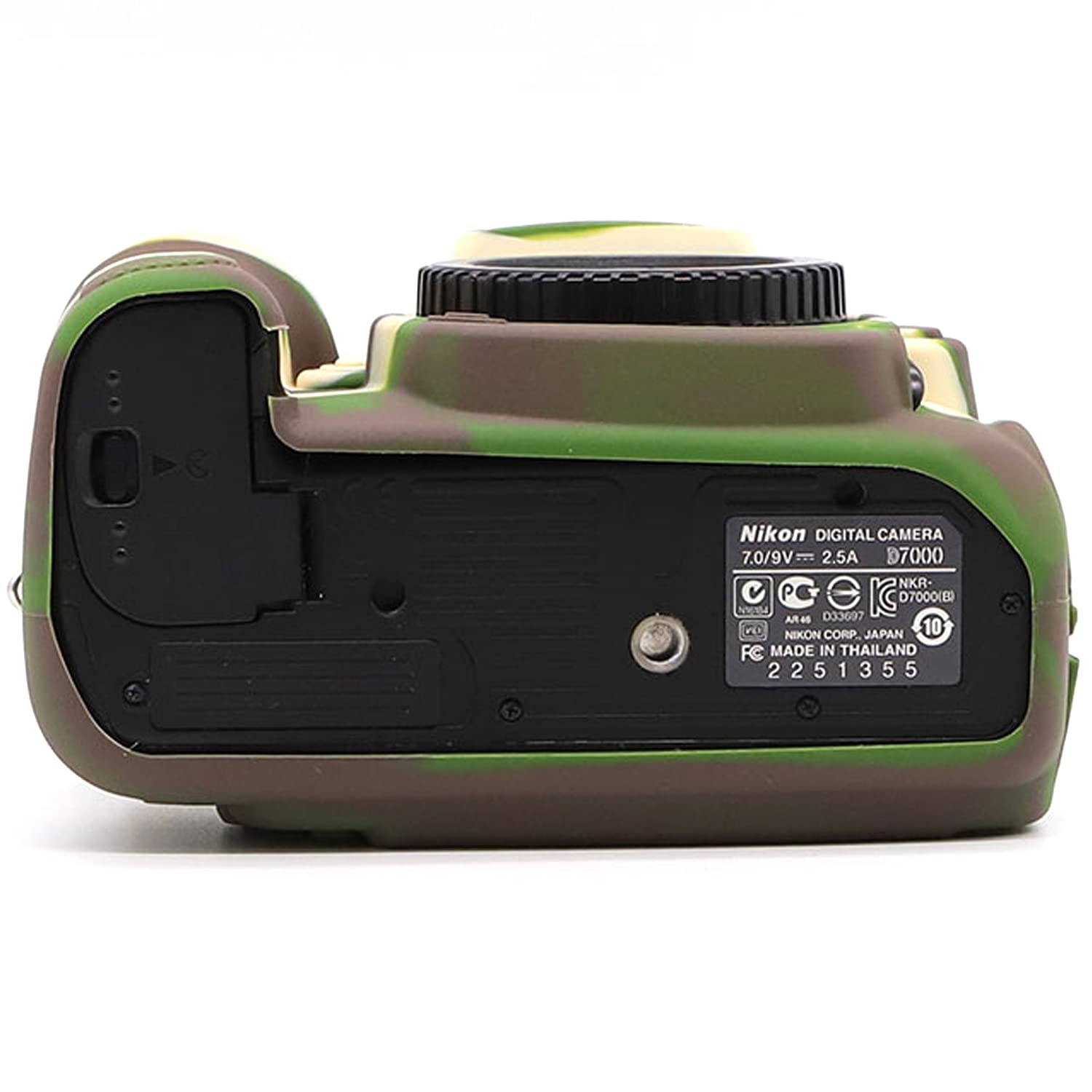 Professional Waterproof Silicone Camera Case for Nikon D7000 DSLR - Shockproof Protective Cover with Anti-Slip Grip (Army Green) | Perfect for Outdoor Photography, Travel & Adventure Shooting