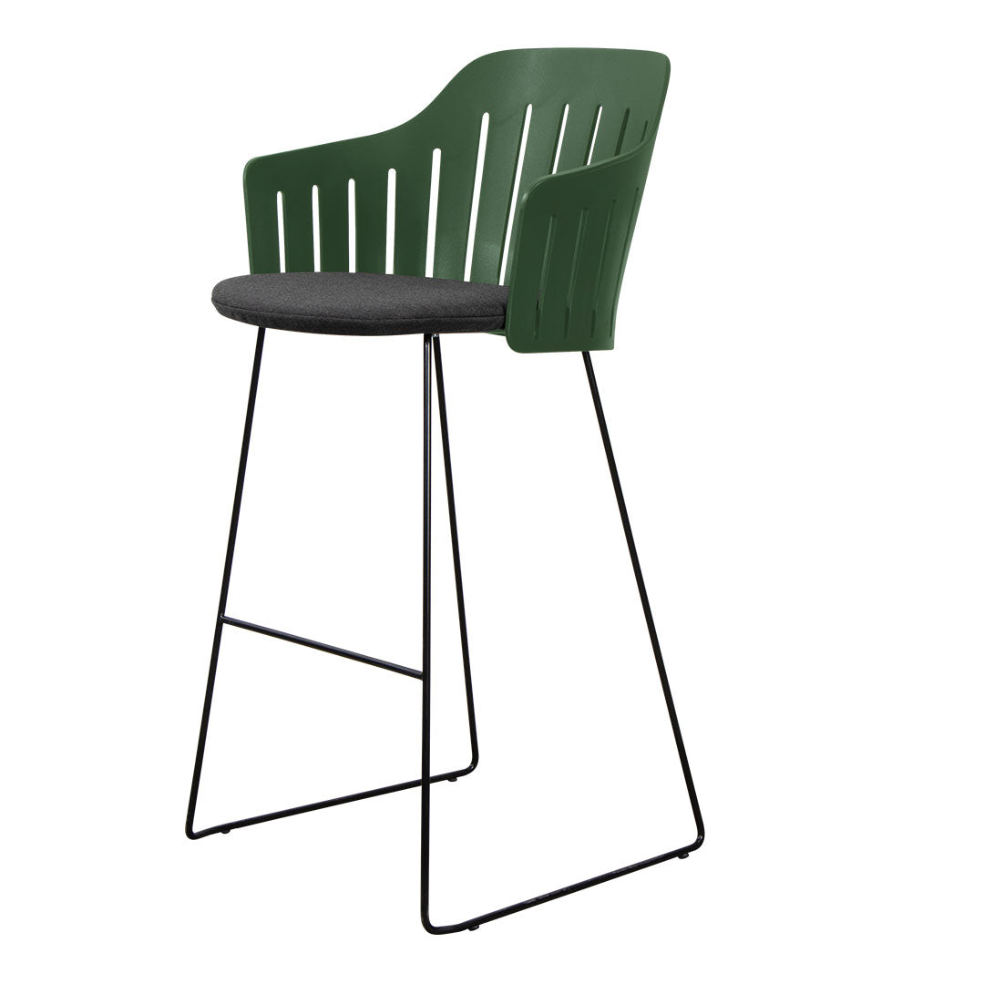 Premium Outdoor Bar Chair with Sled Base & Comfortable Seat Cushion - Patio, Deck, Poolside & Backyard Seating for Relaxing & Entertaining