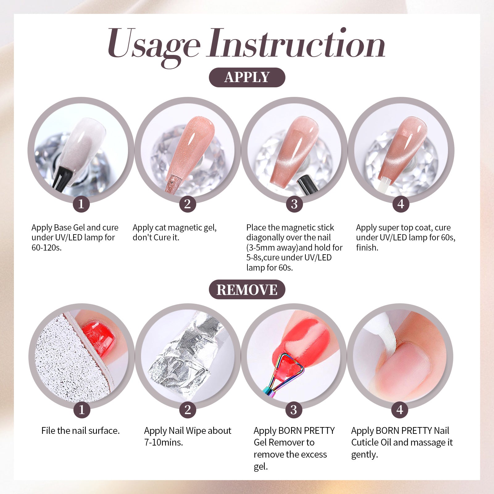 6 Colors Magnetic Cat Eye Gel Polish Set - M44 Celestial Vault 7ml | Long-Lasting Nail Art Polish Kit for Salon & Home Manicure | Perfect for Parties, Weddings & Special Occasions
