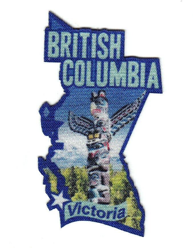 Victoria British Columbia Iron-On Printed Patch - Capital City Souvenir for Jackets, Bags & DIY Crafts | Travel Memorabilia & Gifts