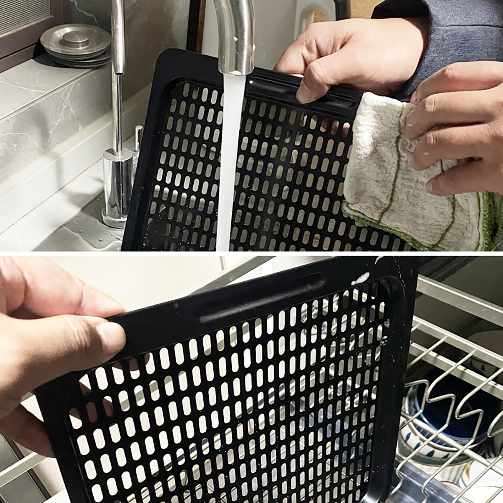 3-Piece Nonstick Replacement Mesh Cooking Racks for Instant Vortex Plus 10 Quart & Power XL Chefman Innsky CROWNFUL 10.6 Quart Air Fryer Ovens - Perfect for Baking, Roasting, and Air Frying Chicken Wings, Vegetables, and More