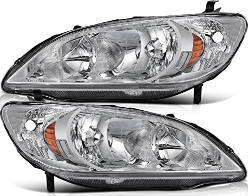 Chrome Housing Amber Reflector Clear Lens