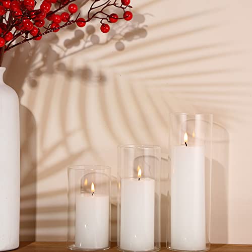 Shihanee 36-Pack Pillar Candles & Glass Vases Set - Wedding Centerpieces for Home Decor