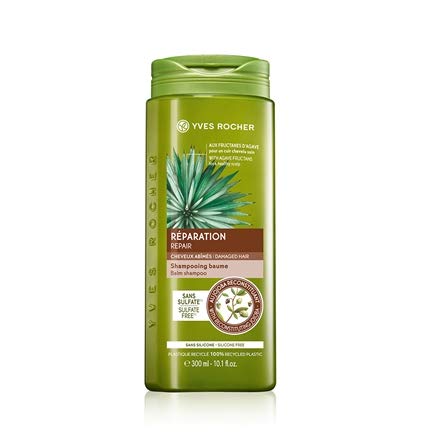 Yves Rocher Repair Shampoo - 10.15 fl.oz (300ml) for Damaged Hair - Deep Nourishing & Hydrating Formula - Perfect for Dry, Brittle Hair at Home or Salon Use