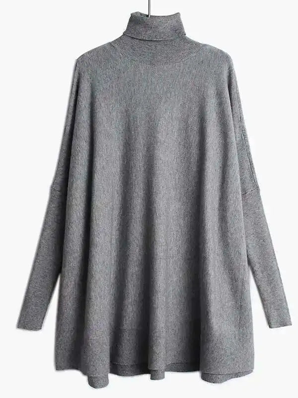 Big Size Knit Sweater for Women - Loose Fit Turtleneck Long Sleeve Pullover | Cozy Winter & Fall Fashion 2025 | Perfect for Office, Dating & Casual Outfits