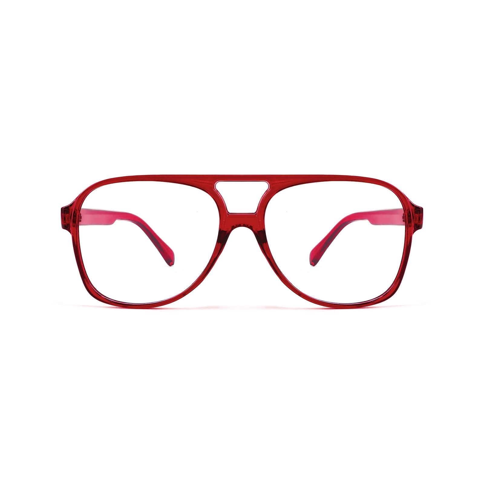 FEISEDY Retro 70s Aviator Sunglasses - Blue Light Blocking Computer Glasses for Women & Men - Oversized Square Frame (B2888) - Perfect for Office Work, Gaming & Screen Time Protection