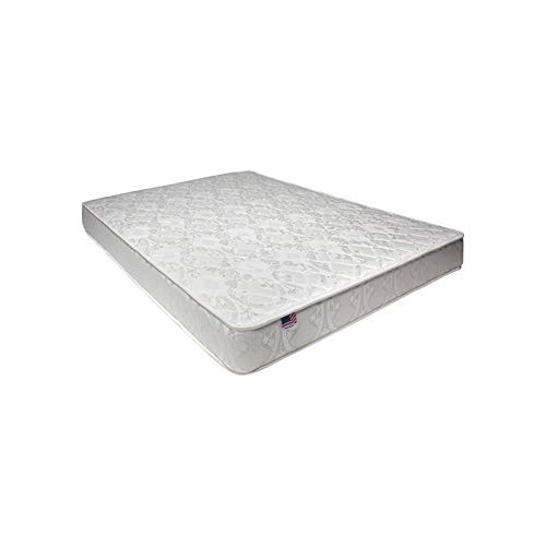 Sherly Fabric King Quilted Euro Top Coil Mattress in White - Premium Comfort for Master Bedroom & Guest Room
