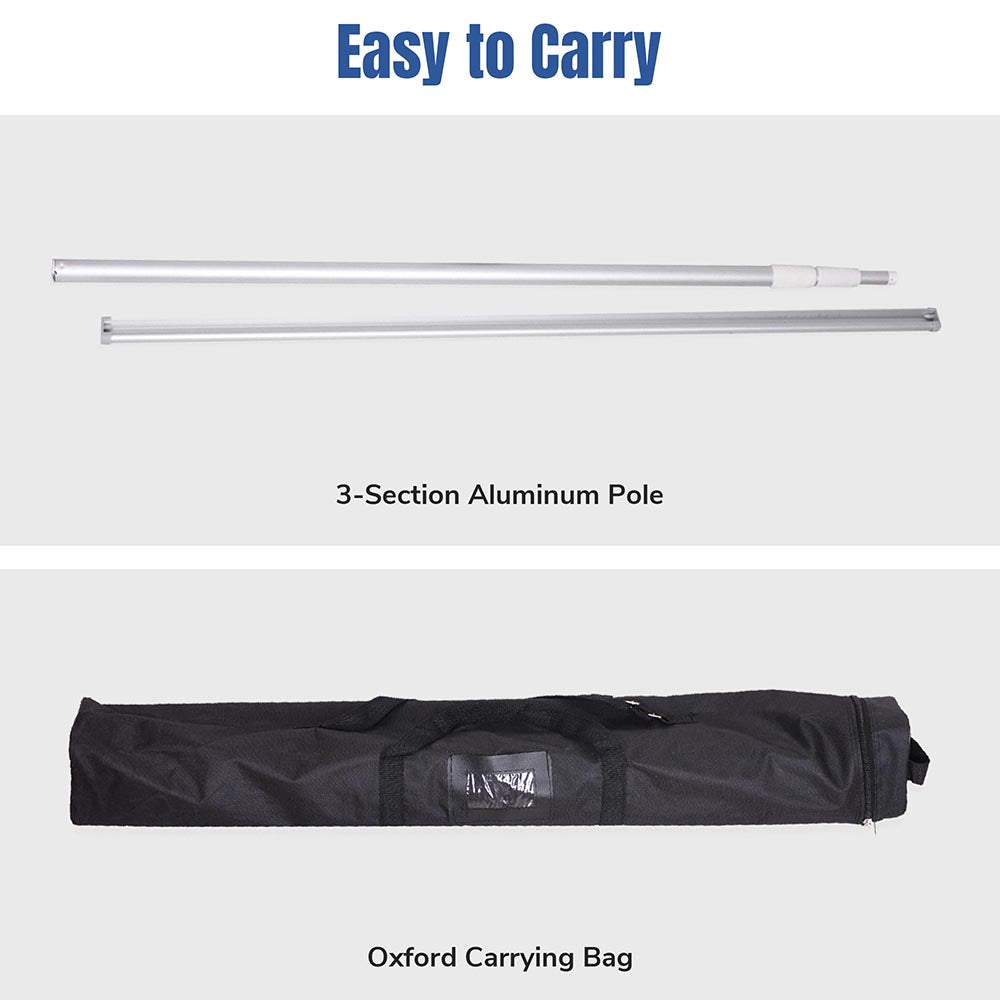 TheLAShop 32 x 79 Inch Retractable Banner Stand - Portable Telescopic Roll Up Display for Trade Shows, Events & Retail Advertising