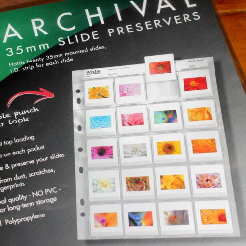 35mm Archival Slide Preservers - Acid-Free Plastic Sleeves for Protecting & Organizing Vintage Slides - Perfect for Photo Albums, Family History Projects & Film Preservation