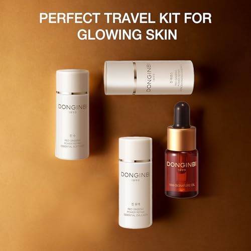 Donginbi Red Ginseng Power Repair Essential Skin Care Set - Anti-Aging Face Essence, Wrinkle Reduction, Korean Beauty Routine | Perfect for Daily Skincare & Easter Gift Baskets