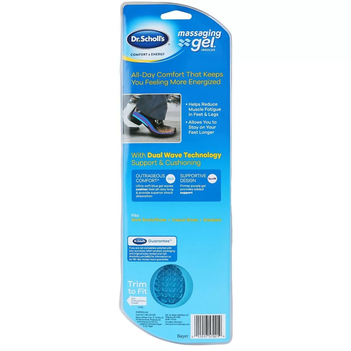 Dr. Scholl's Massaging Gel Insoles for Women & Men - Comfort & Support for Standing All Day - Perfect for Work, Running & Walking