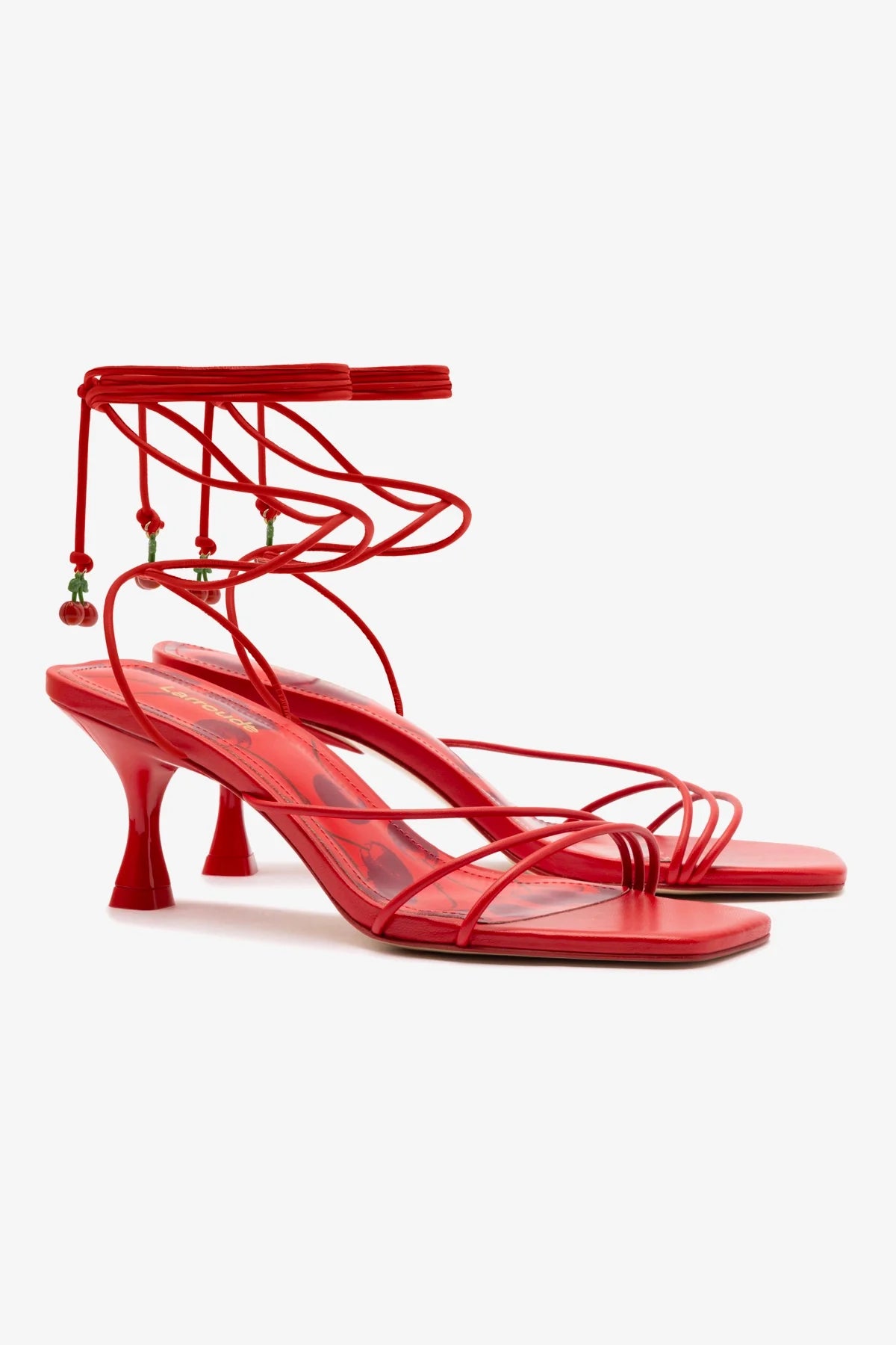 Nadia Women's Scarlet Leather Sandals - Comfortable & Stylish Open-Toe Shoes for Summer, Beach, and Casual Outings