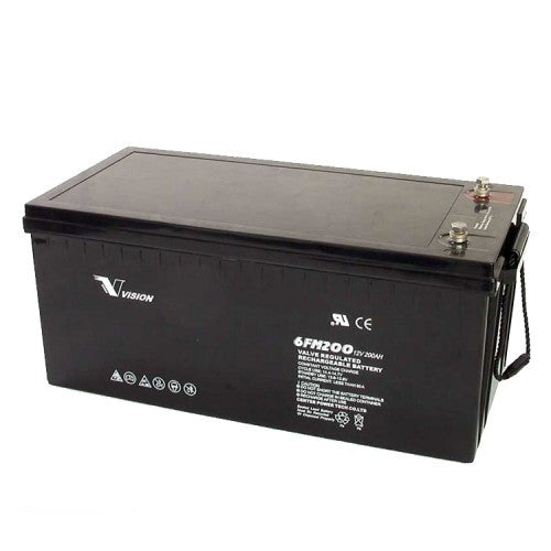 Vision AGM Deep Cycle Battery 12V 200Ah - Marine, RV, Solar Power & Off-Grid Energy Storage Solution